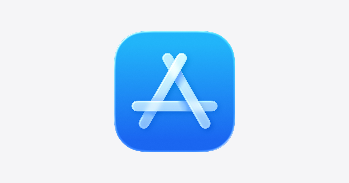 Appleが公式のApp Reviewページで使用している青いApp Storeアイコン